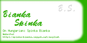 bianka spinka business card